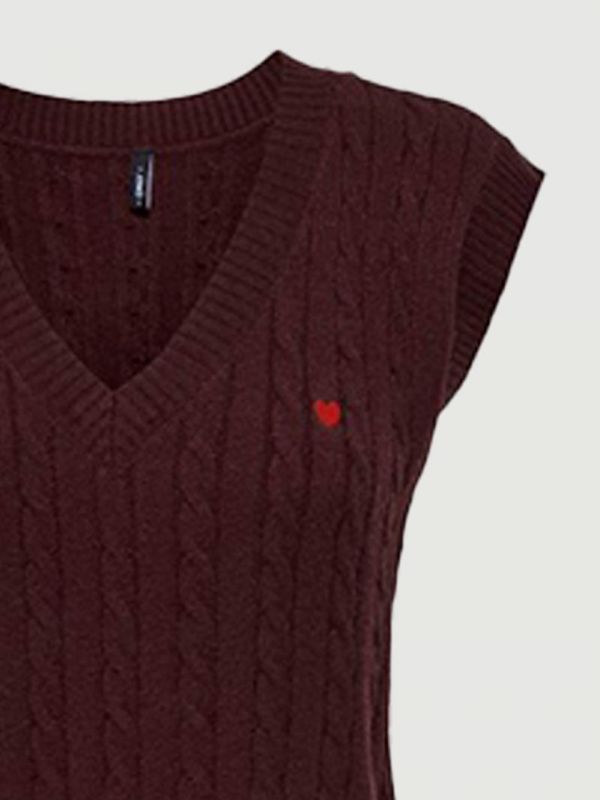 Pullover senza maniche Only - cioccolato