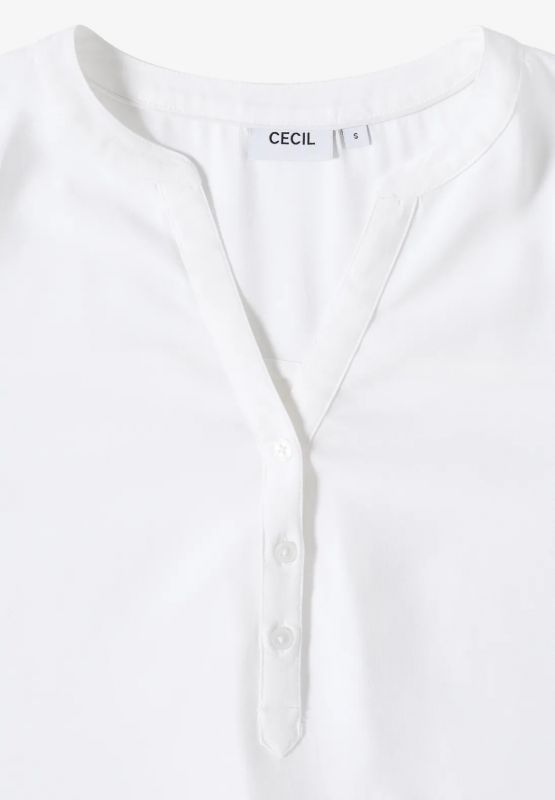 Camicia manica lunga curvy. scollo a ... - bianco