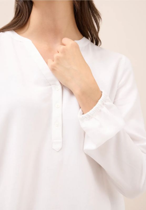 Camicia manica lunga curvy. scollo a ... - bianco