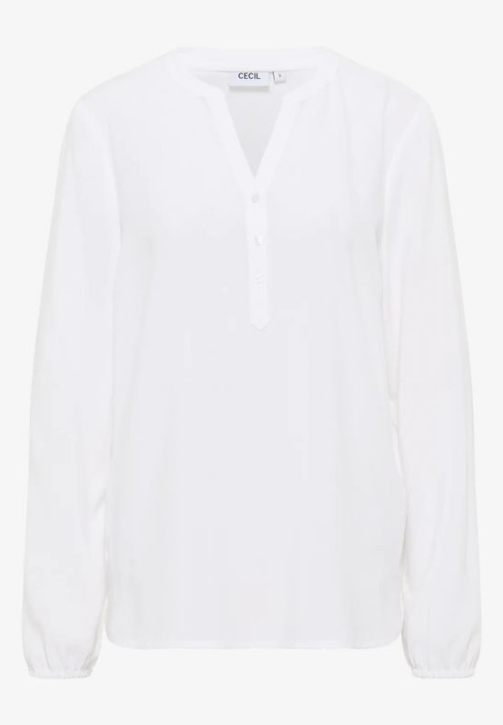 Camicia manica lunga curvy. scollo a ... - bianco