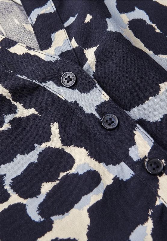 Camicia manica lunga. scollo a v. abb... - blu