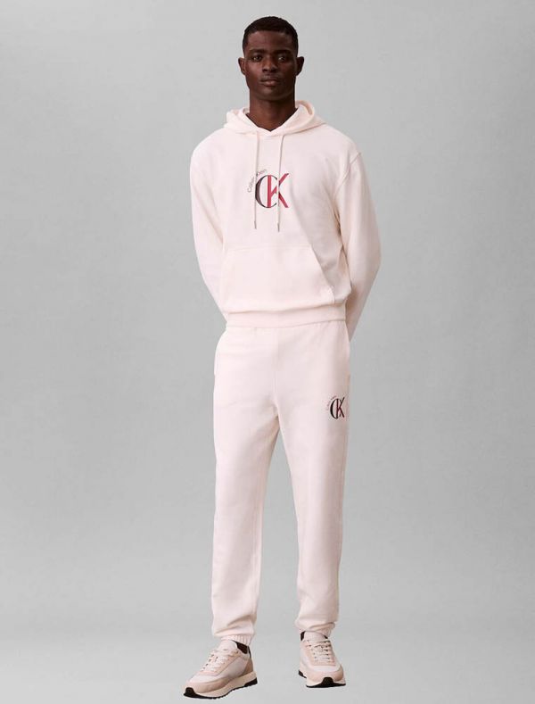 Maglia in felpa cappuccio Calvin Klein - bright white