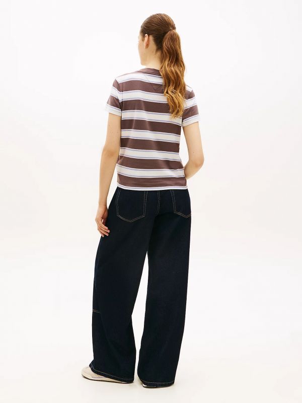 T-shirt manica corta Tommy Jeans - marrone beige