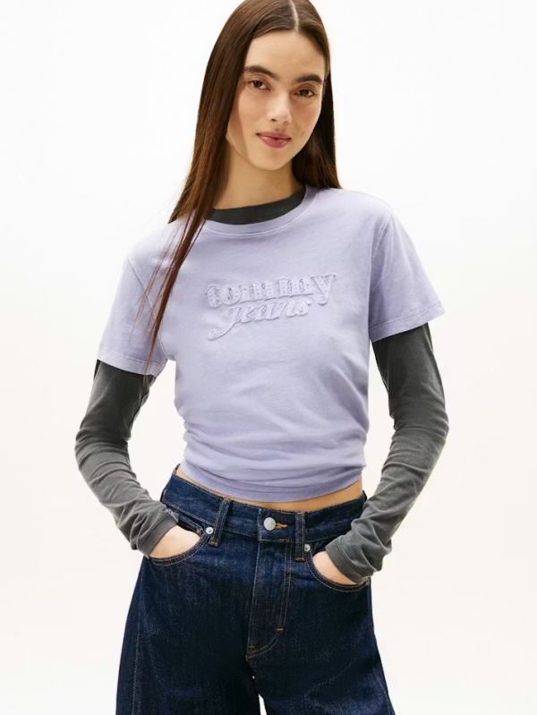 T-shirt manica corta Tommy Jeans - pervinca