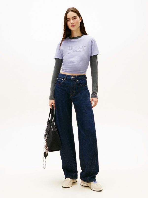 T-shirt manica corta Tommy Jeans - pervinca