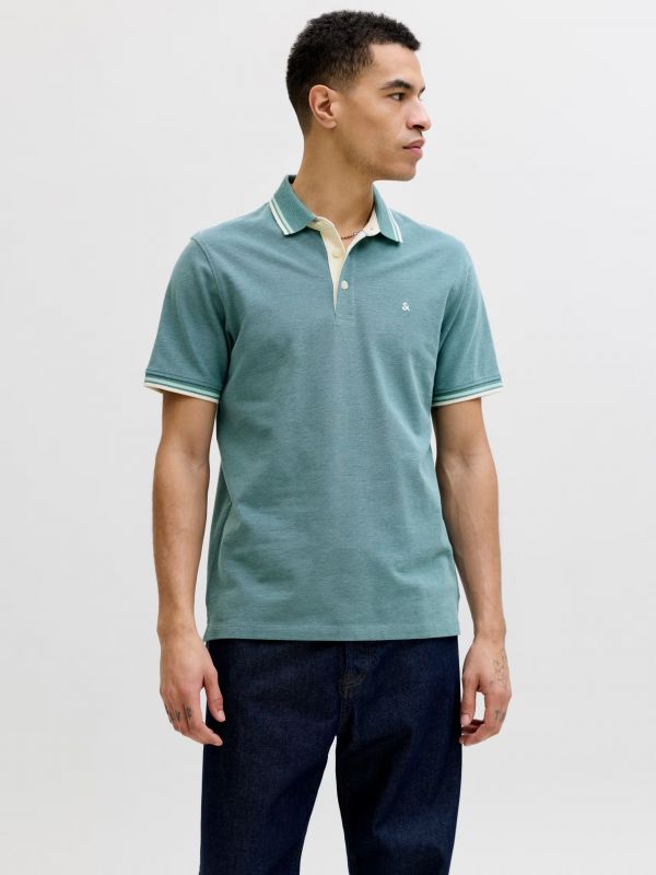 Polo manica corta Jack & Jones - verde acqua
