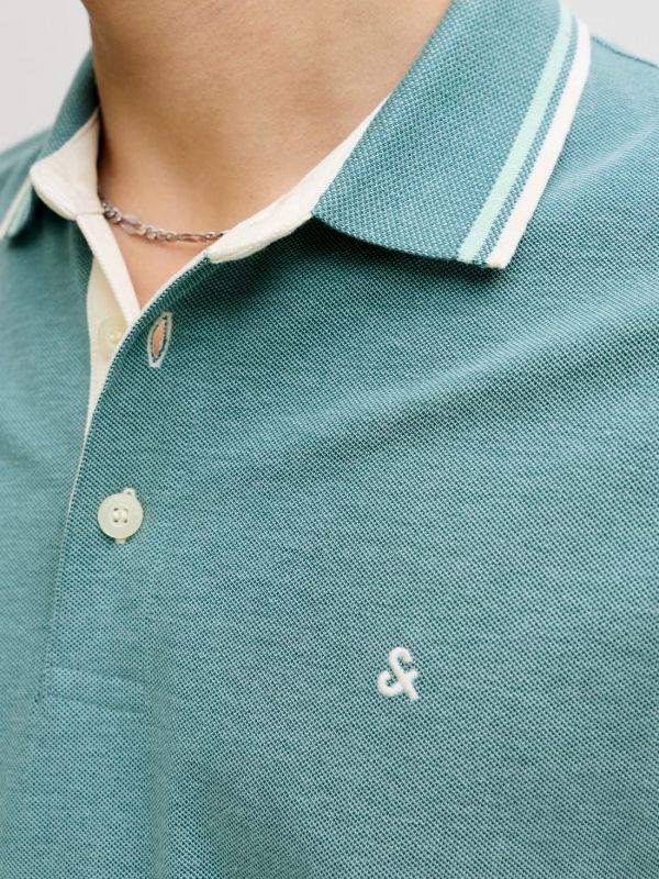 Polo manica corta Jack & Jones - verde acqua