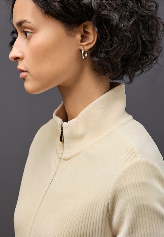 Maglia in felpa aperta Street One - beige