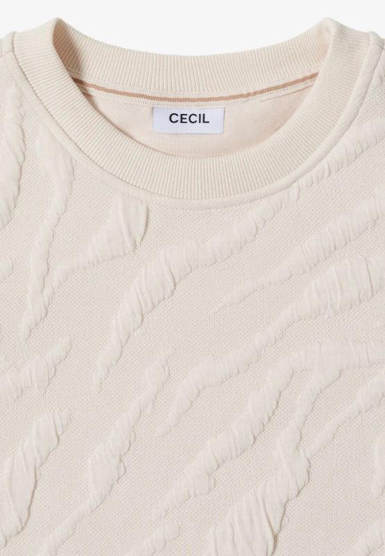 Felpa manica lunga girocollo curvy. v... - beige