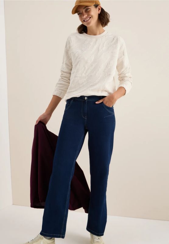 Felpa manica lunga girocollo curvy. v... - beige