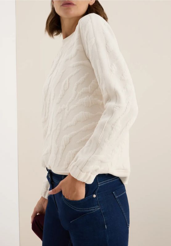 Felpa manica lunga girocollo curvy. v... - beige