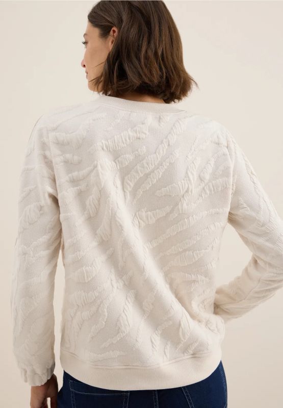 Felpa manica lunga girocollo curvy. v... - beige