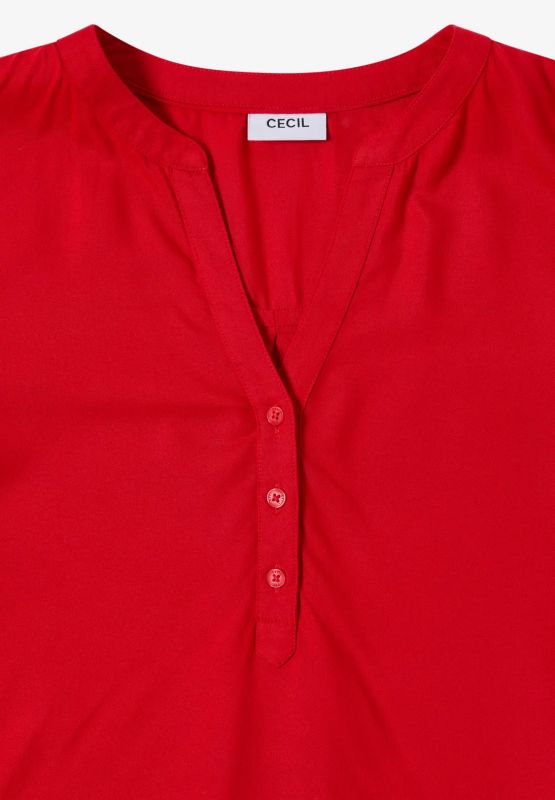 Camicia manica lunga curvy. scollo a ... - rosso