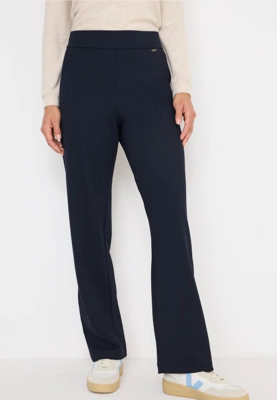 Pantalone curvy in jersey. vita alta,... - blu