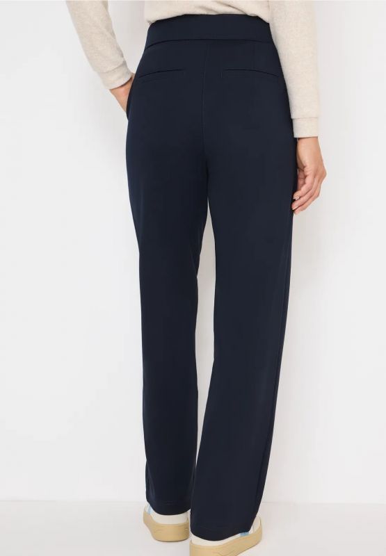 Pantalone curvy in jersey. vita alta,... - blu