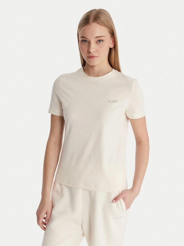 T-shirt manica corta sportiva Guess - beige