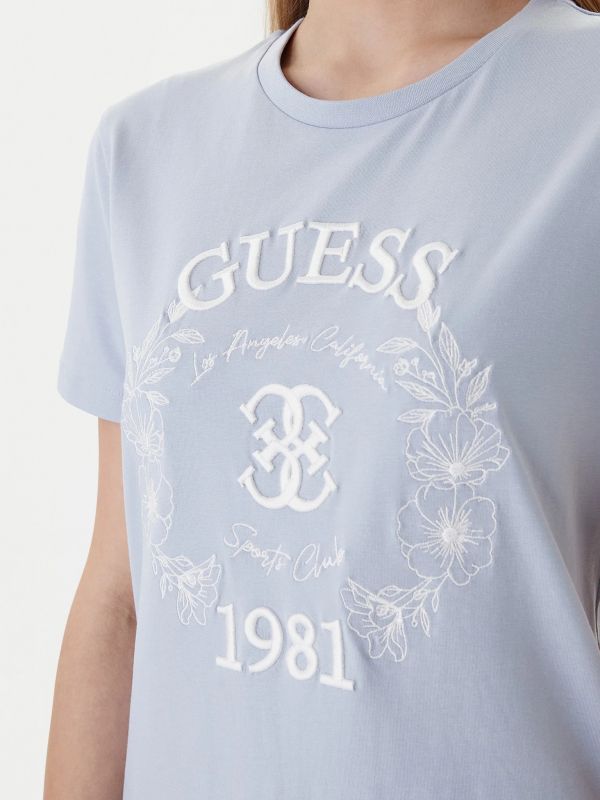 T-shirt manica corta sportiva Guess - cielo