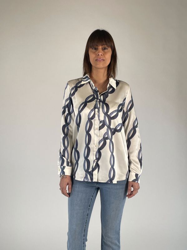 Camicia manica lunga Emme - bianco azzurro