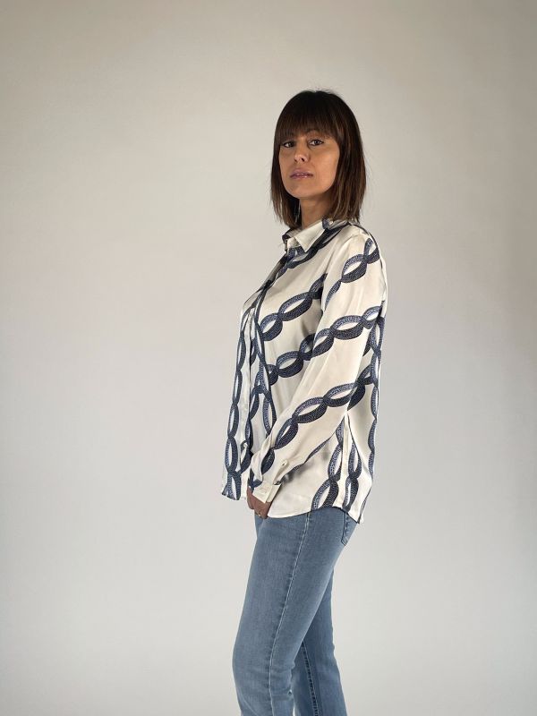 Camicia manica lunga Emme - bianco azzurro