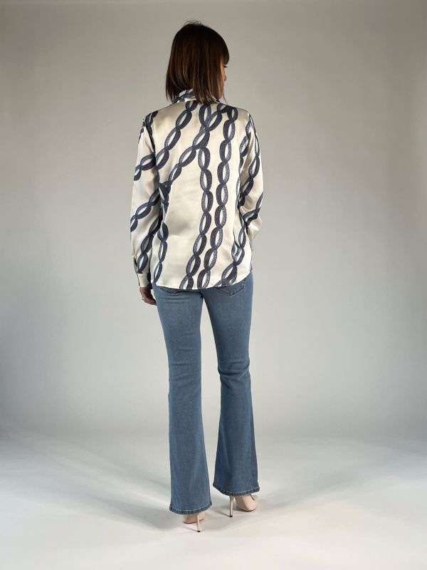 Camicia manica lunga Emme - bianco azzurro