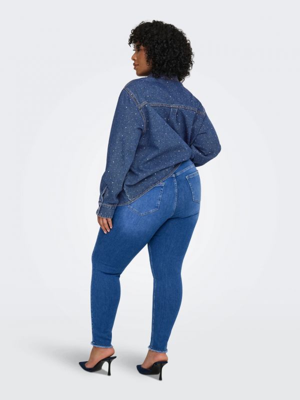Jeans aderenti elasticizzati a vita m... - blu denim