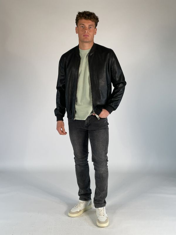 Giubbino ecopelle Over-d - nero