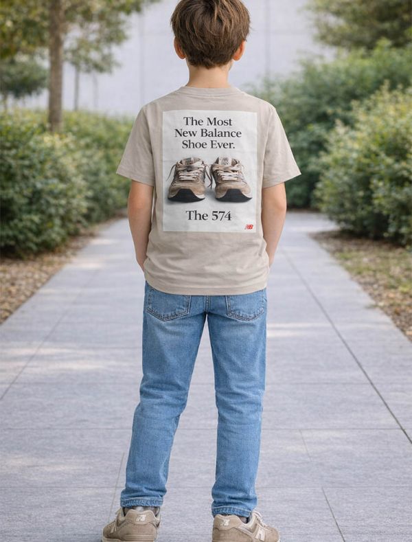 T-shirt manica corta sportiva Newbalance - beige