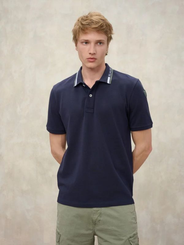 Polo manica corta Blauer - blu