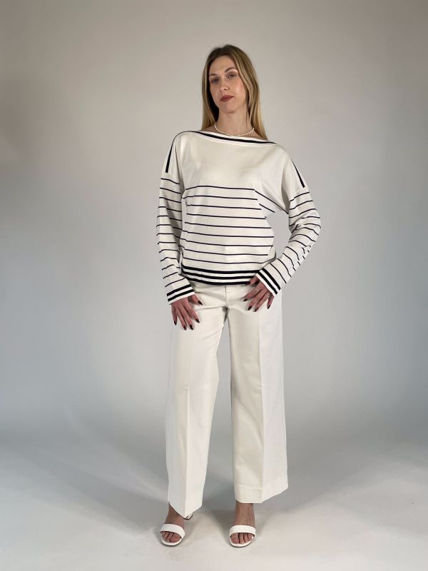 Maglia manica lunga 24j By Pennyblack - avorio blu