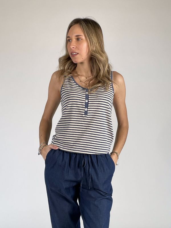 Canotta Kocca - bianco azzurro