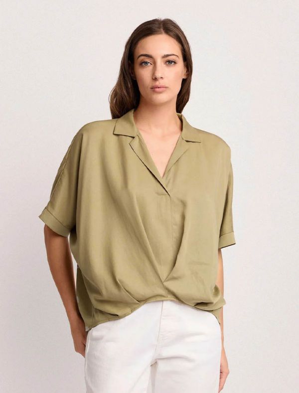 Camicia manica corta Kocca - verde sabbia
