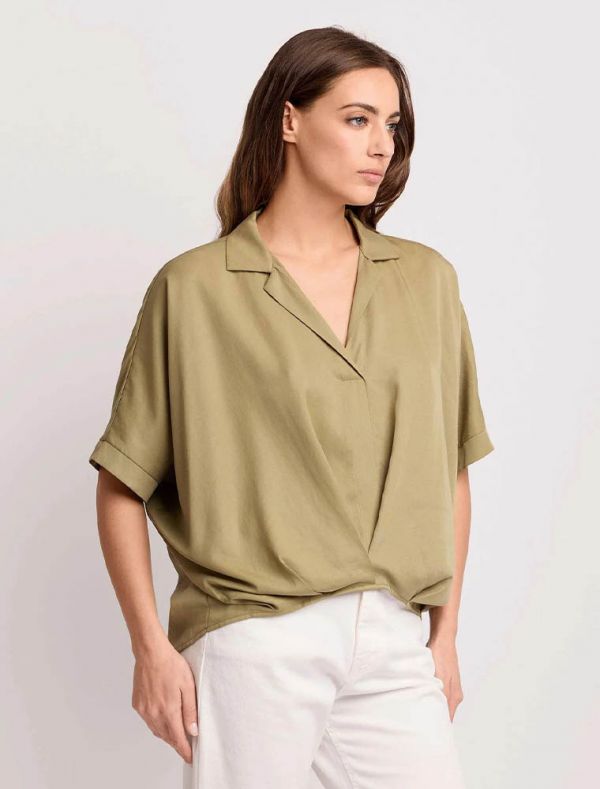 Camicia manica corta Kocca - verde sabbia