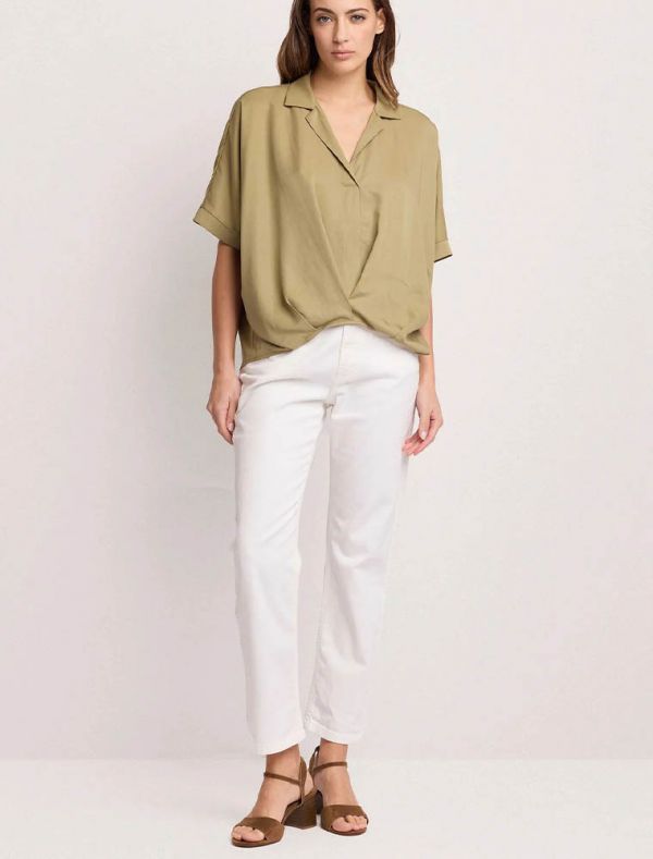 Camicia manica corta Kocca - verde sabbia