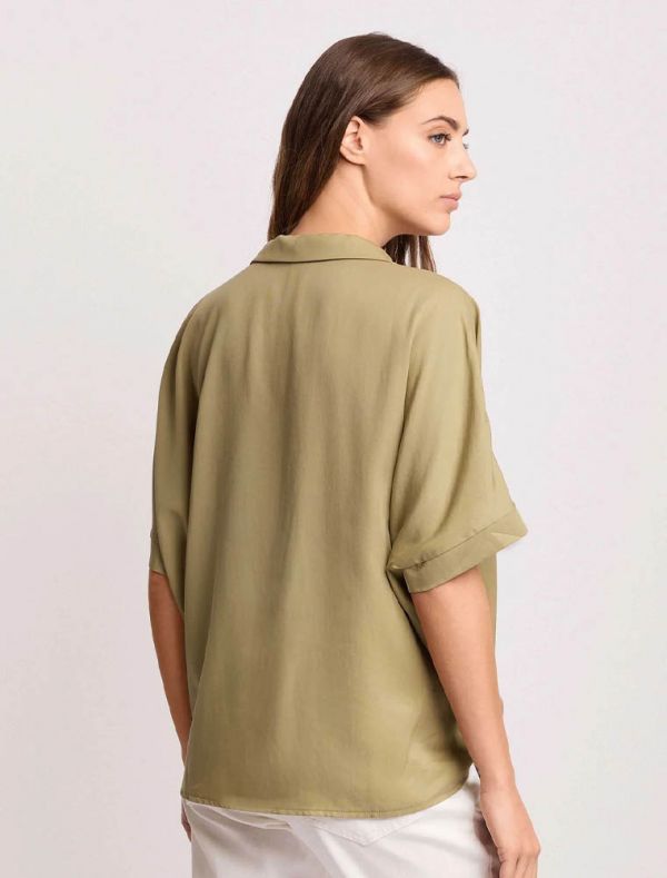 Camicia manica corta Kocca - verde sabbia