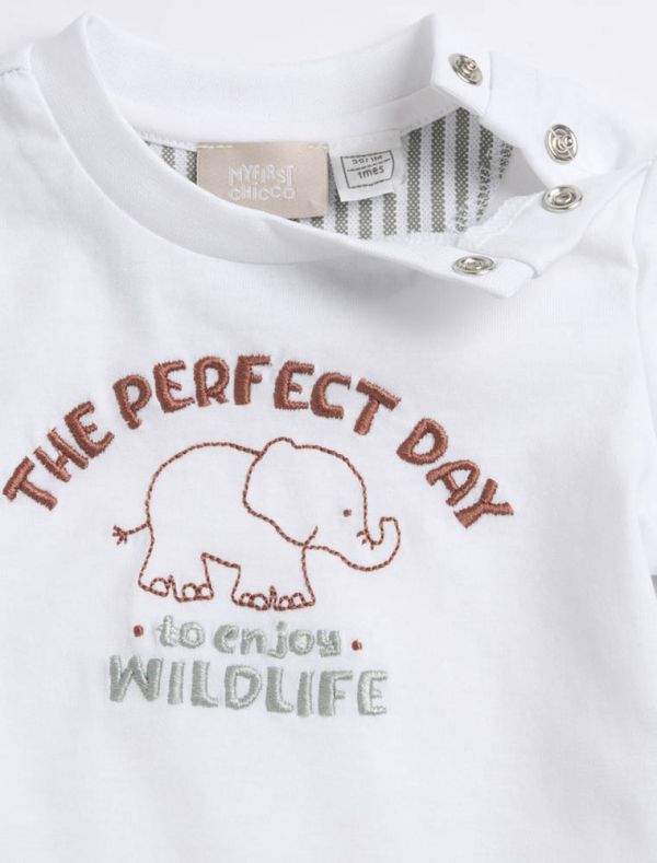 T-shirt manica corta Chicco - bianco