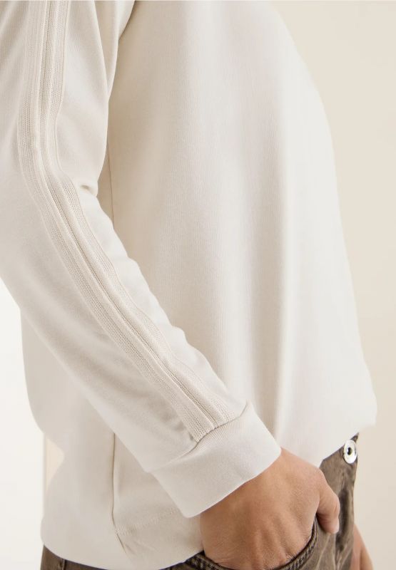 Maglia manica lunga curvy girocollo - grigio