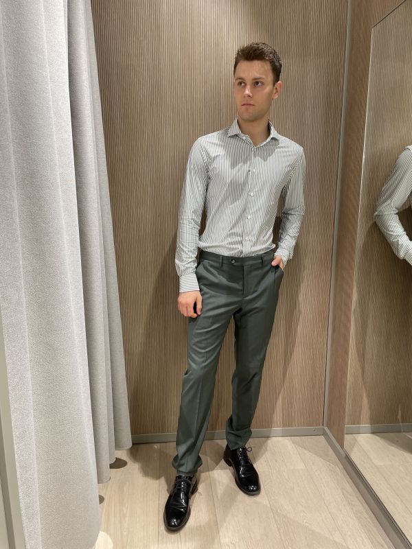 Camicia manica lunga Xacus - bianco verde