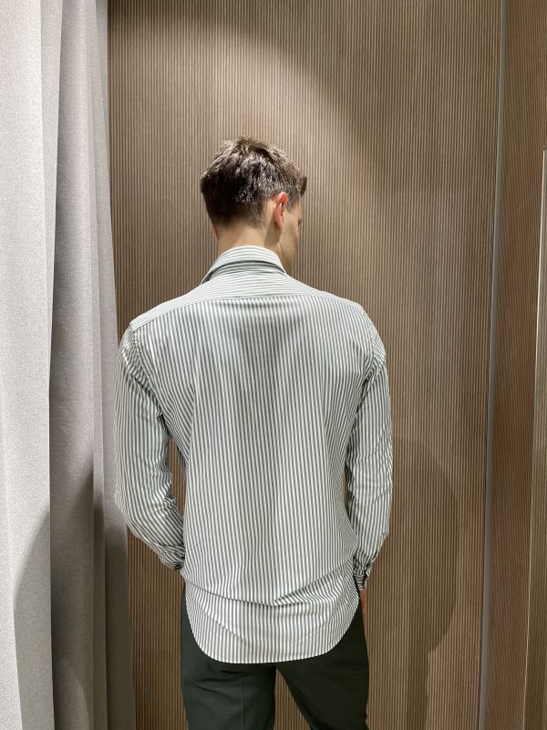 Camicia manica lunga Xacus - bianco verde