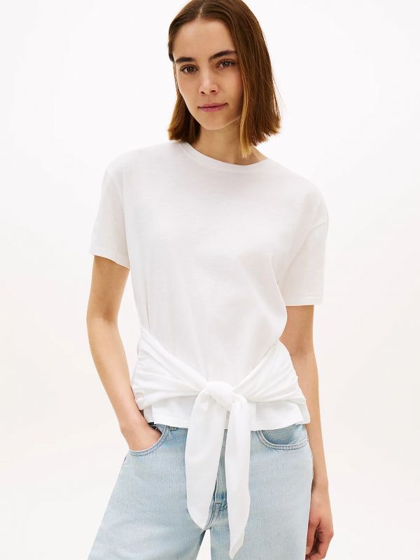 T-shirt manica corta Tommy Hilfiger - ecru