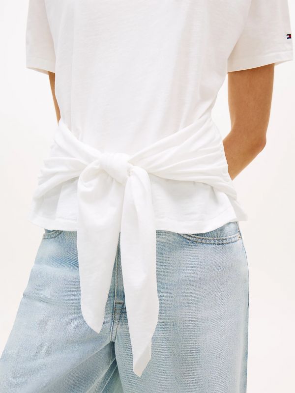 T-shirt manica corta Tommy Hilfiger - ecru