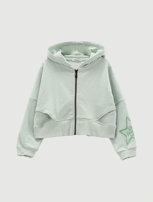 Felpa sportiva aperta Melby - menta