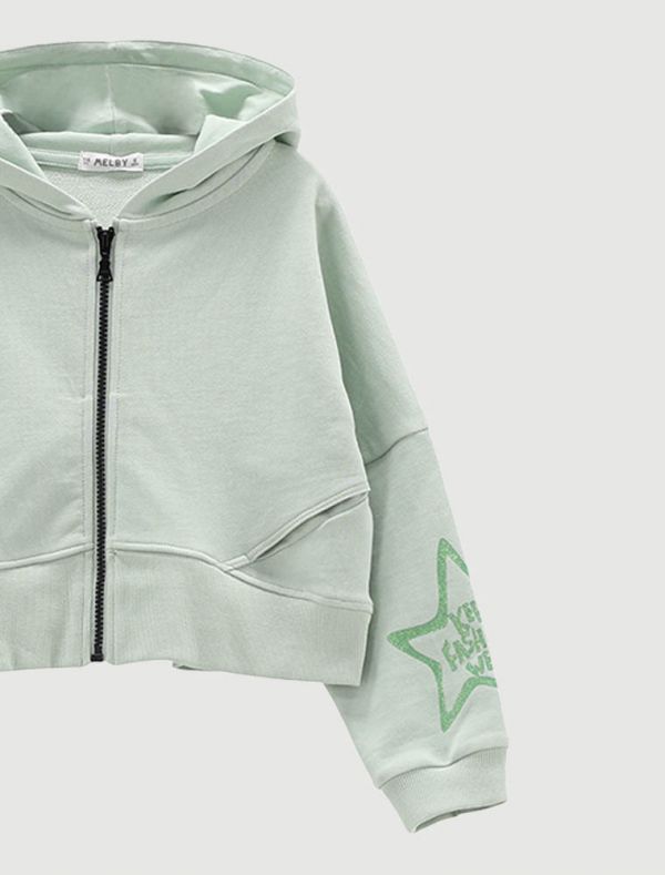 Felpa sportiva aperta Melby - menta