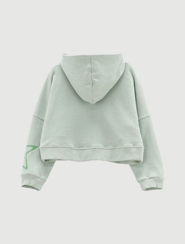 Felpa sportiva aperta Melby - menta