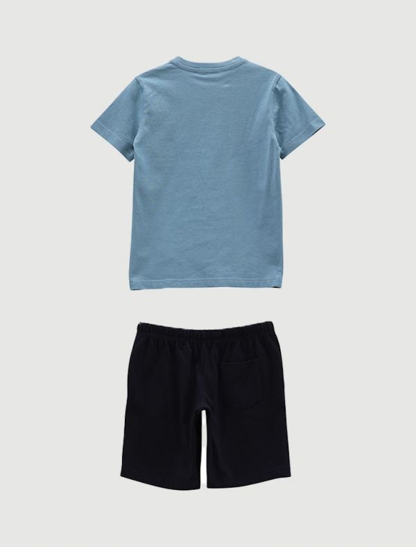 Completo maglia e pantalone corto Melby - avio