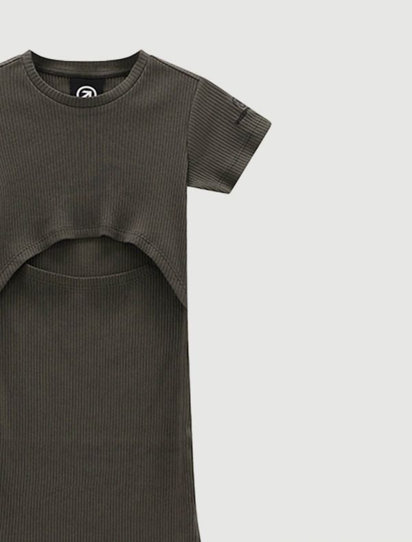 Abito manica corta Uncoventional - marrone