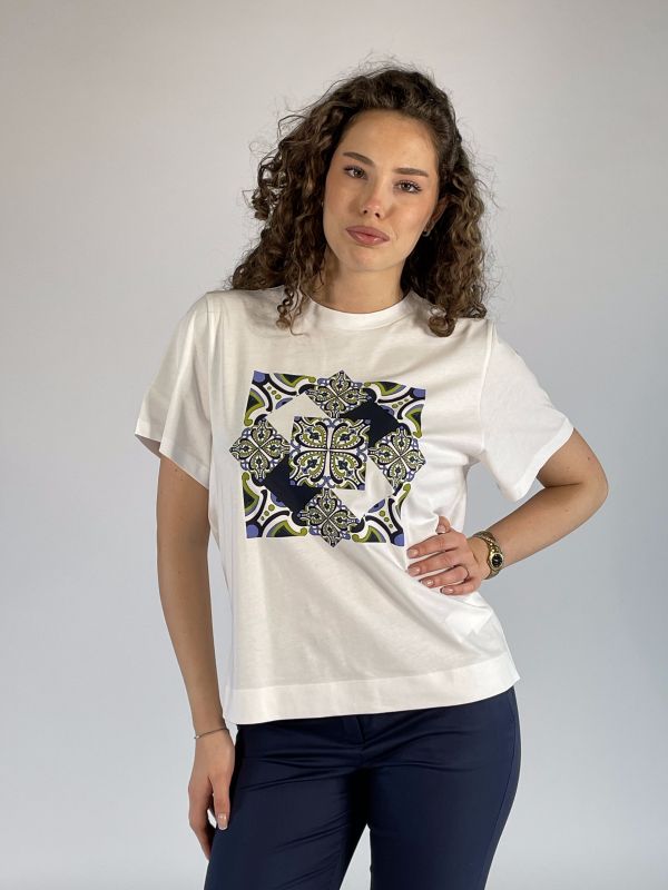 T-shirt manica corta Emme - bianco