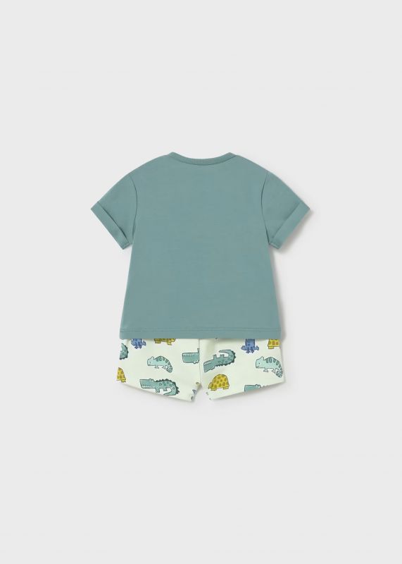 Completo maglia e pantalone corto Newborn - azzurro