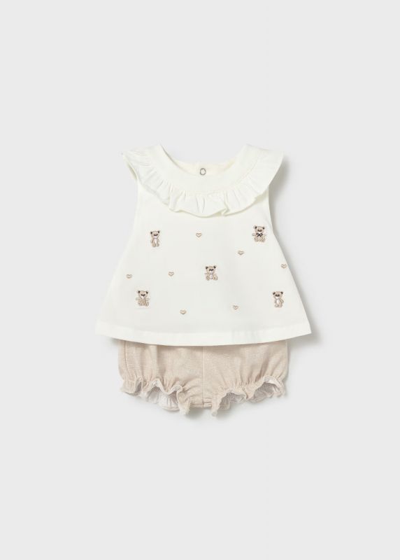 Completo 2 pezzi Newborn - grano