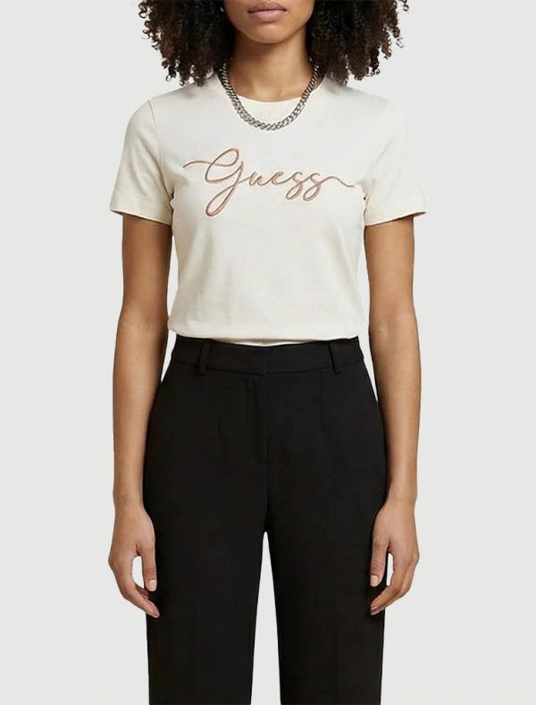 T-shirt manica corta sportiva Guess - bianco