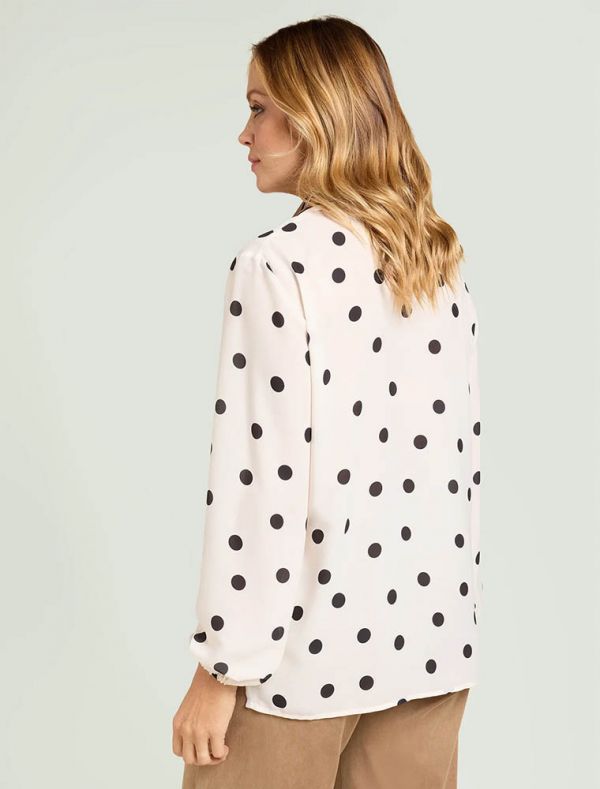 Camicia manica lunga curvy Luisa Viola - latte